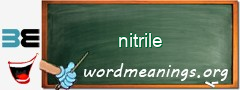 WordMeaning blackboard for nitrile